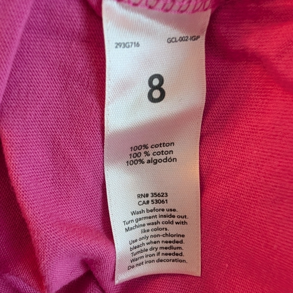Carter's Girls  Pink Kids T Shirt My Dog is My Best Friend Cotton  Size 8 - Picture 5 of 8